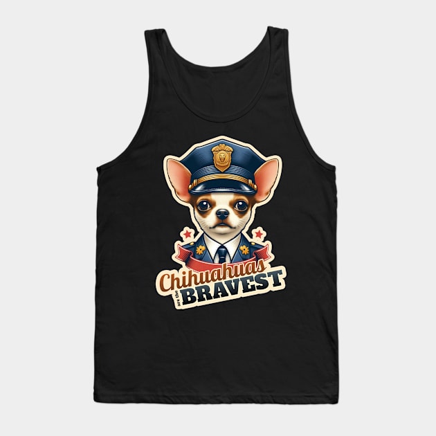 Chihuahua Policeman Tank Top by k9-tee